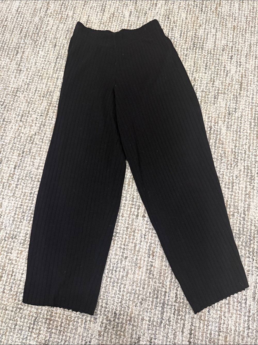 VINCE Black Ribbed Women’s Casual Pants